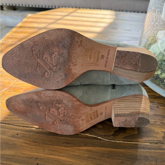 Free People New Frontier Women's Suede Ankle Boots - Powder Blue - Picture 5 of 5